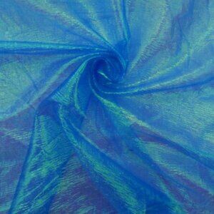 BA127-Moonglow Blue Iridescent Organza  28ydsx54" some 10' cuts